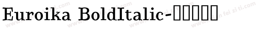 Euroika BoldItalic字体转换